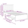 vidaXL Bed Frame with Drawer Grey Sonoma 100 x 200 cm Engineered Wood