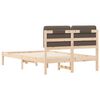 vidaXL Bed Frame with Upholstered Headboard Taupe 120 x 190 cm