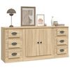 vidaXL Sideboards 3 pcs Sonoma Oak Engineered Wood