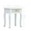 vidaXL Bedside Cabinet White 40x30x50.5 cm Wood