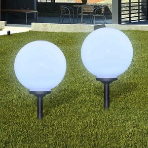 vidaXL Outdoor Pathway Lamps 2 pcs LED 30 cm with Ground Spike