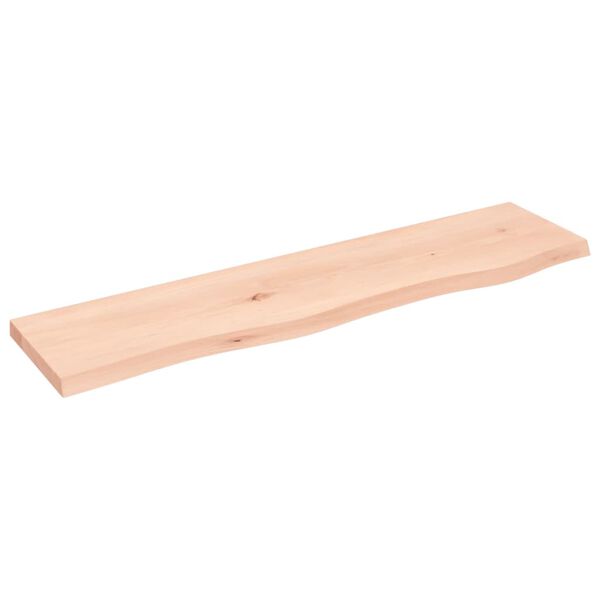 vidaXL Wall Shelf 80x20x2 cm Untreated Solid Wood Oak