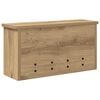 vidaXL Wall-Mounted Coat Rack with Shelf Artisan oak 50 x 16 x 26 cm