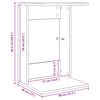 vidaXL Side Table White 40 x 38 x 62.5 cm Engineered Wood