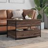 vidaXL Coffee Table Brown Oak 85x50x50 cm Engineered Wood and Metal
