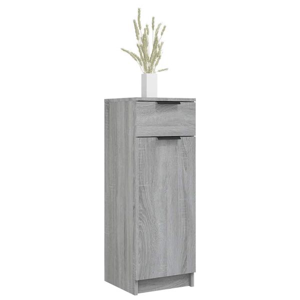 vidaXL Bathroom Cabinet Grey Sonoma 32x34x90 cm Engineered Wood