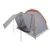 vidaXL Camping Tent Grey and Orange 2-Person Polyester and Steel