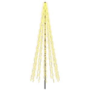 vidaXL LED Christmas Tree EKENAS 385 cm 2460 LEDs Warm White Steel