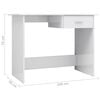 vidaXL Desk High Gloss White 100x50x76 cm Engineered Wood