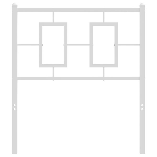 vidaXL Metal Replace Headboard White 80 cm