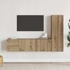vidaXL Wall Mounted TV cabinets 3 pcs Artisan Oak Engineered Wood