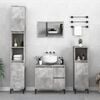 vidaXL 2 Piece Bathroom Furniture Set Concrete Grey Engineered Wood