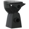 vidaXL Rimless Toilet 7 cm Extra Height Soft Close Ceramic Black
