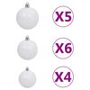 vidaXL Artificial Pre-lit Christmas Tree with Ball Set Green 120 cm PVC