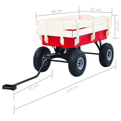 vidaXL Hand Trolley 150 kg Red
