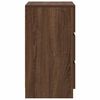vidaXL Bedside Cabinet with 3 Drawers Brown Oak 39x35x65 cm