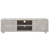 vidaXL TV Cabinet Concrete Grey 140x40.5x35 cm Engineered Wood