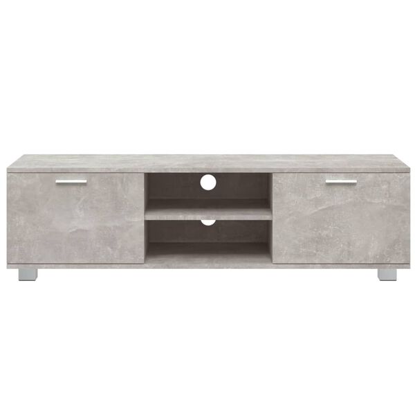 vidaXL TV Cabinet Concrete Grey 140x40.5x35 cm Engineered Wood
