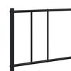 vidaXL Metal Bed Frame without Mattress with Footboard Black 183x213cm