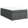 vidaXL Box Spring Bed with Mattress Dark Grey 120x200 cm Fabric