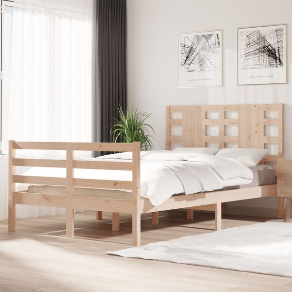 vidaXL Bed Frame without Mattress 120x200 cm Solid Wood Pine