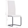 vidaXL Cantilever Dining Chairs 2 pcs Cream Fabric