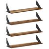 vidaXL Wall Shelves 4 pcs Old Wood 80 x 20 x 17 cm
