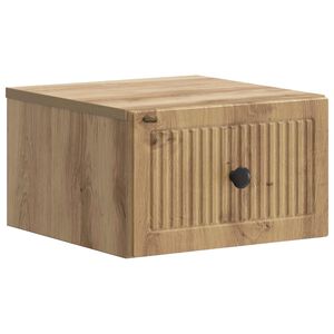 vidaXL Wall-Mounted Bedside Cabinet Artisan Oak 33 x 34.5 x 20 cm