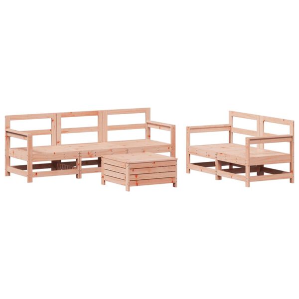vidaXL 6 Piece Garden Sofa Set Solid Wood Douglas Fir