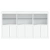 vidaXL Sideboard with LED Lights White 181.5x37x100 cm