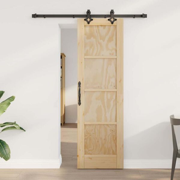 vidaXL Sliding Door ORKDAL Brown 61 x 198.5 cm Solid Pine Wood