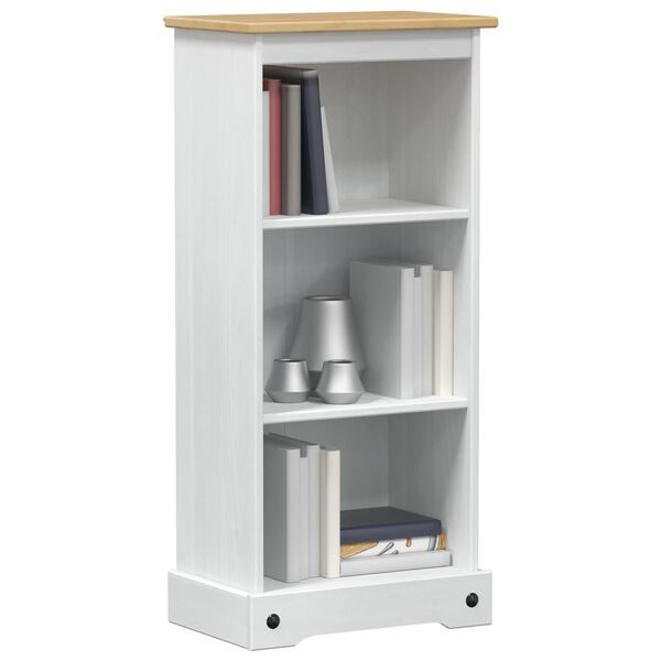 vidaXL Bookcase White 46 x 29 x 100 cm Solid Pine Wood