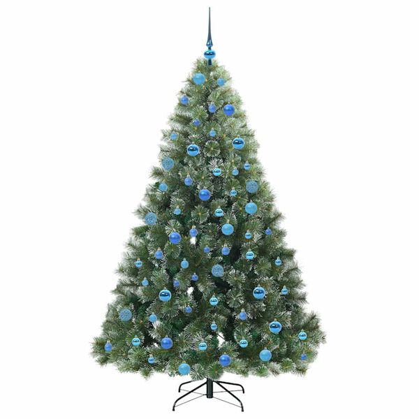 vidaXL Artificial Christmas Tree with 300 LEDs Green 180 cm PE and PVC