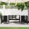 vidaXL 3 Piece Garden Lounge Set Black Solid Wood Pine