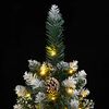 vidaXL Artificial Slim Christmas Tree 300 LEDs 180 cm