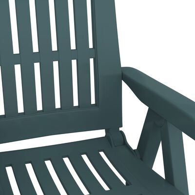 vidaXL Garden Reclining Chairs 2 pcs Green PP