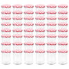 vidaXL Glass Jam Jars with White and Red Lid 48 pcs 400 ml