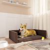 vidaXL Dog Car Boot Brown 90x60 cm Linen Look