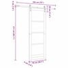 vidaXL Sliding Door ORKDAL White 78 x 211 cm Solid Pine Wood and Glass
