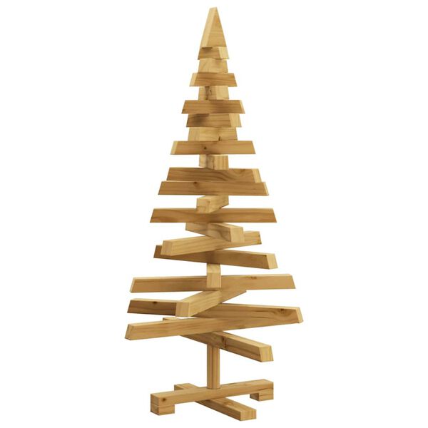vidaXL Christmas Trees with Stand Brown 90 cm Solid pine wood