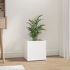 vidaXL Planter Box White 40x40x40 cm Engineered Wood