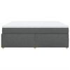 vidaXL Box Spring Bed with Mattress Dark Grey 180x200 cm Fabric
