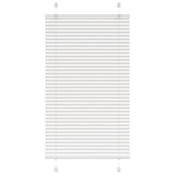 vidaXL Pleated Blind White 80x150 cm Fabric Width 79.4 cm Polyester