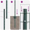 vidaXL Fence with Post Green 1.2 x 25 m Steel and PVC