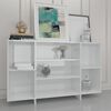 vidaXL Sideboard High Gloss White 120x30x75 cm Engineered Wood