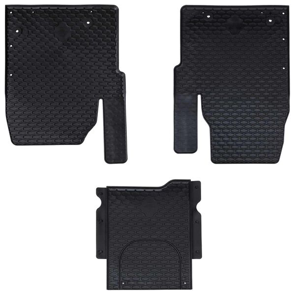 vidaXL Car Mat 3 pcs Black suitable for TRANSIT CUSTOM 2023- Rubber
