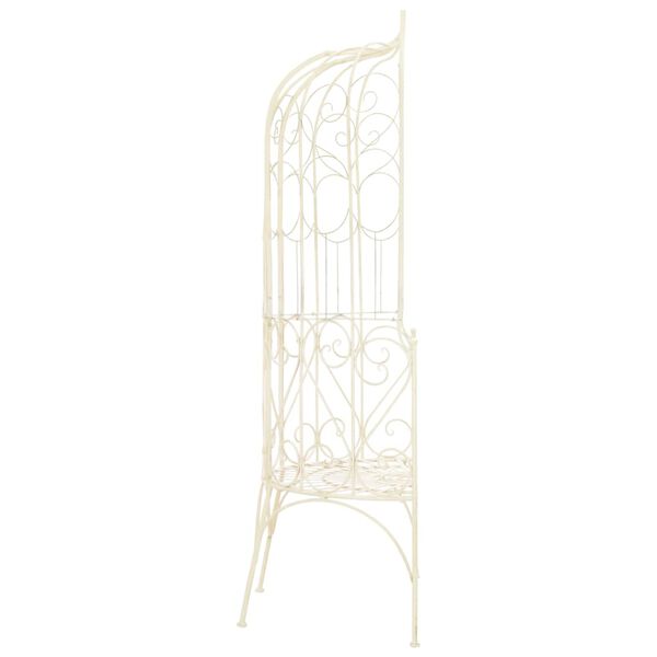 vidaXL Garden Bench 95 cm Iron Antique White