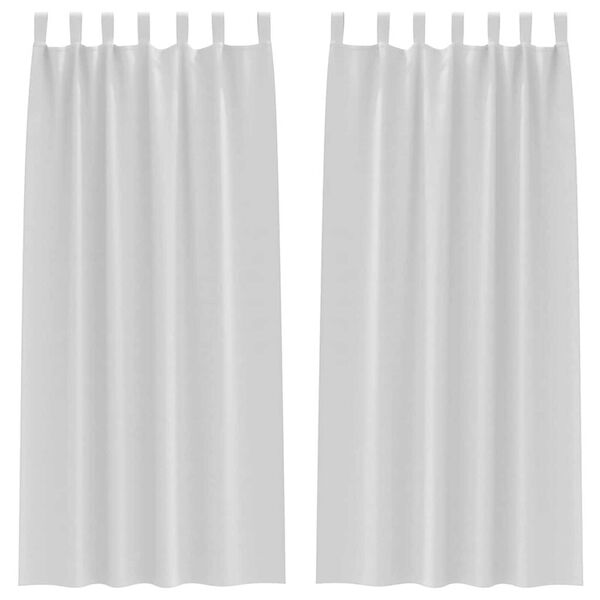 vidaXL Blackout Curtains with Rings 2 pcs Pale Grey 245 x 140 cm