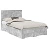 vidaXL Bed Frame Concrete Grey 120 x 200 cm Engineered Wood