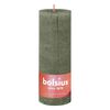 Bolsius Rustic Pillar Candles Shine 4 pcs 190x68 mm Fresh Olive